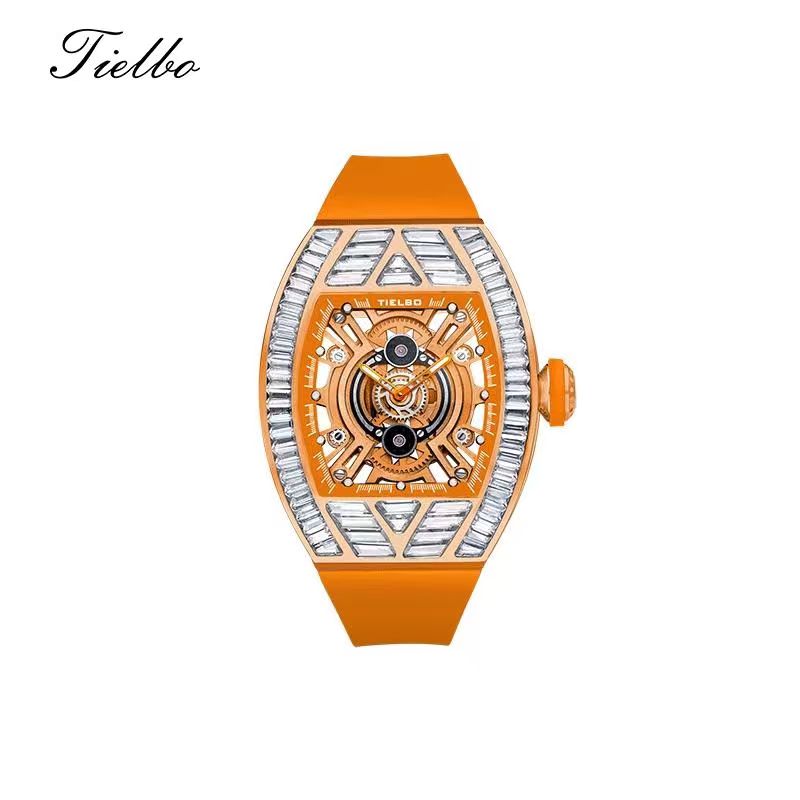 Crystal Storm Watch – Quartz, Skeleton, Crystal Inlay T827S