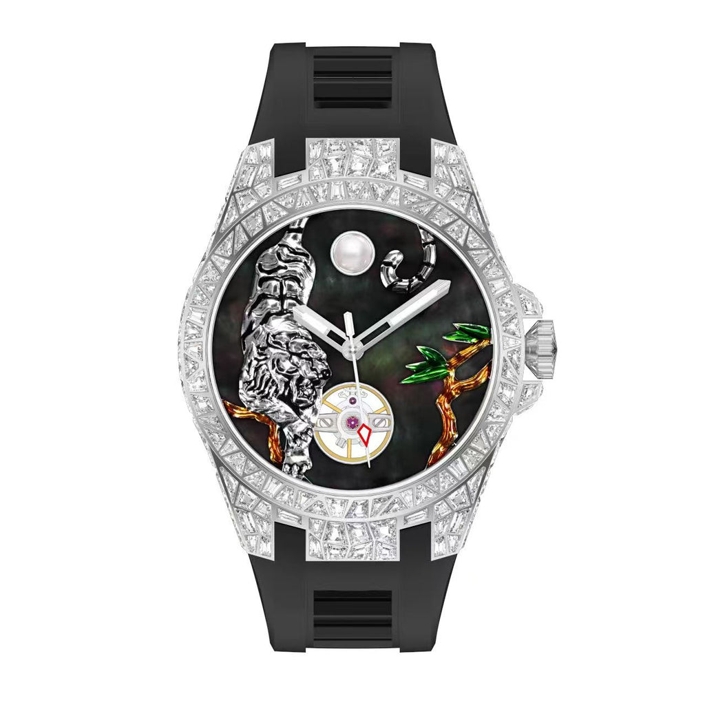 Tiger Legend Watch – 38mm, Automatic, Crystal Inlay T857L