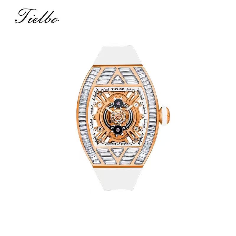 Crystal Storm Watch – Quartz, Skeleton, Crystal Inlay T827S