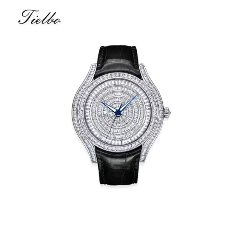 Waltz Automatic Watch – Full Crystal, Elegant, 39×45mm T815M