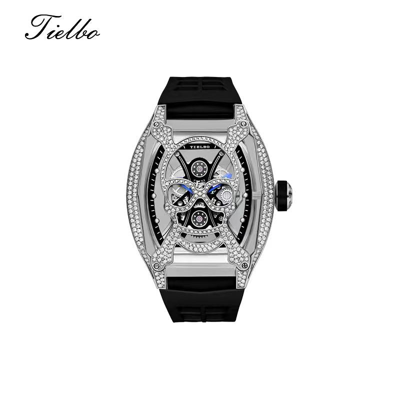 Kale Watch – Transparent, Iced-Out, Automatic T828M