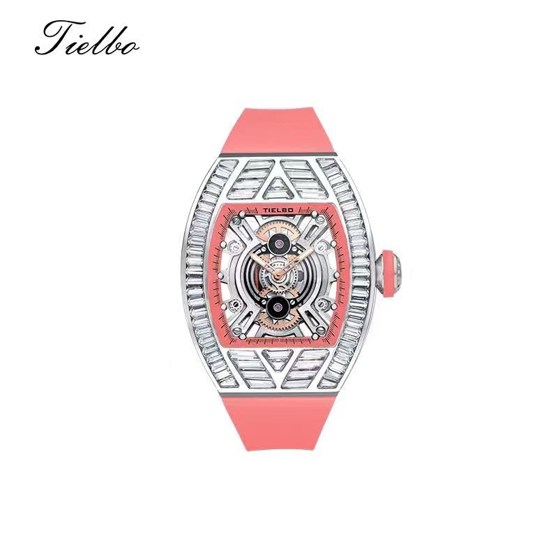 Crystal Storm Watch – Quartz, Skeleton, Crystal Inlay T827S
