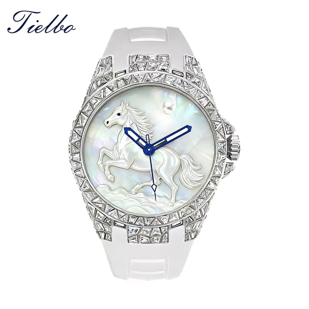 Victory Horse Watch – Automatic, 44mm, Crystal Inlay T915M