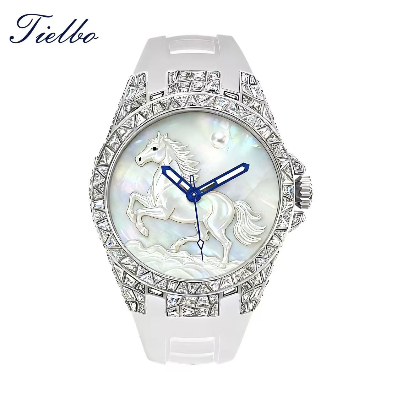 Victory Horse Watch – Automatic, 44mm, Crystal Inlay T915M