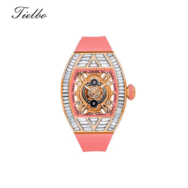 Crystal Storm Watch – Quartz, Skeleton, Crystal Inlay T827S