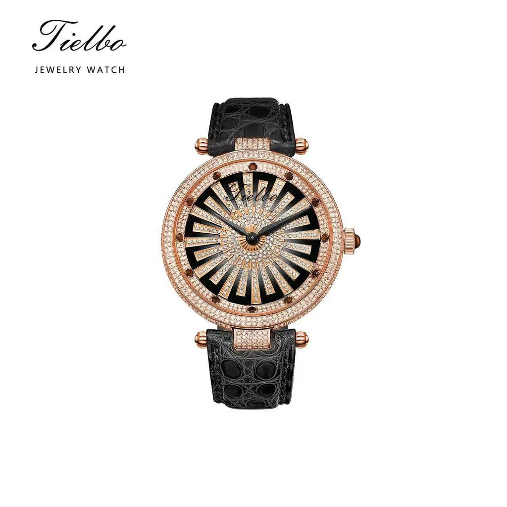 Dawn Fortune Watch – Rotating Dial, Iced-Out, 45mm T127M