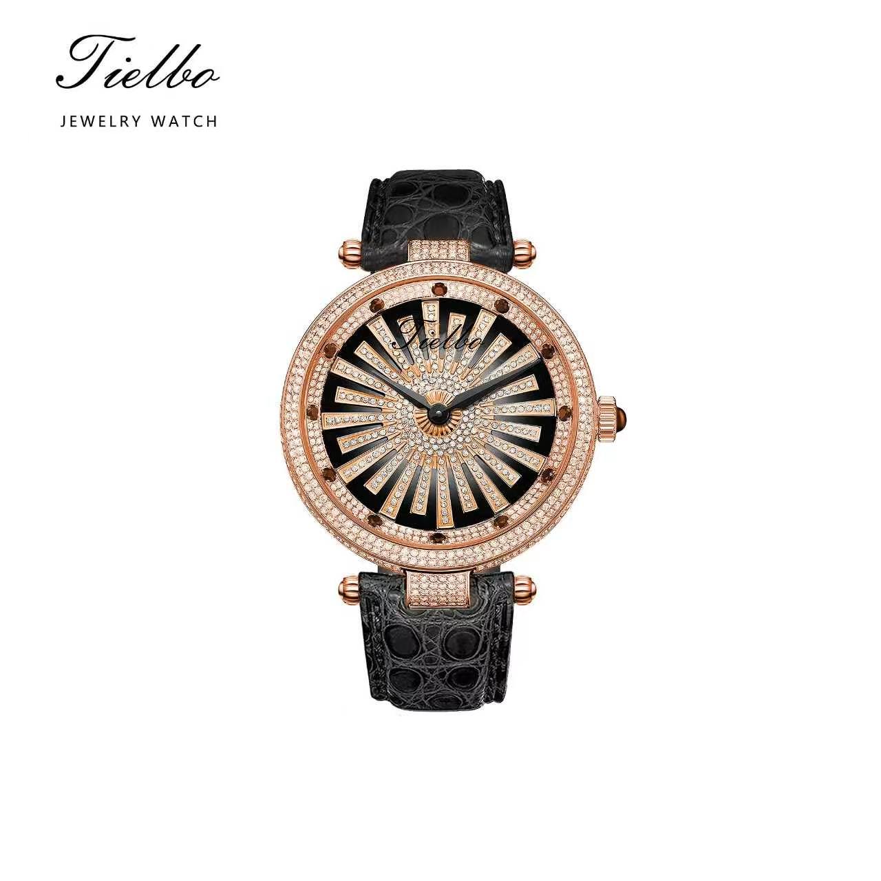Dawn Fortune Watch – Rotating Dial, Iced-Out, 45mm T127M